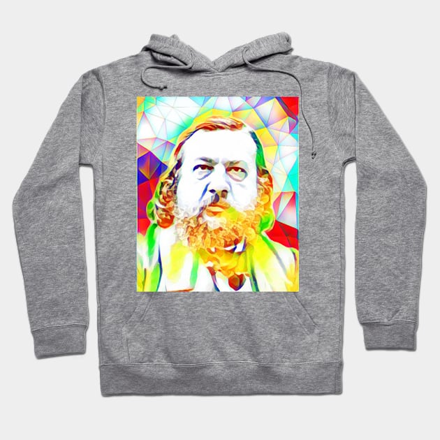 Theophile Gautier Colourful Portrait | Theophile Gautier Artwork 11 Hoodie by JustLit